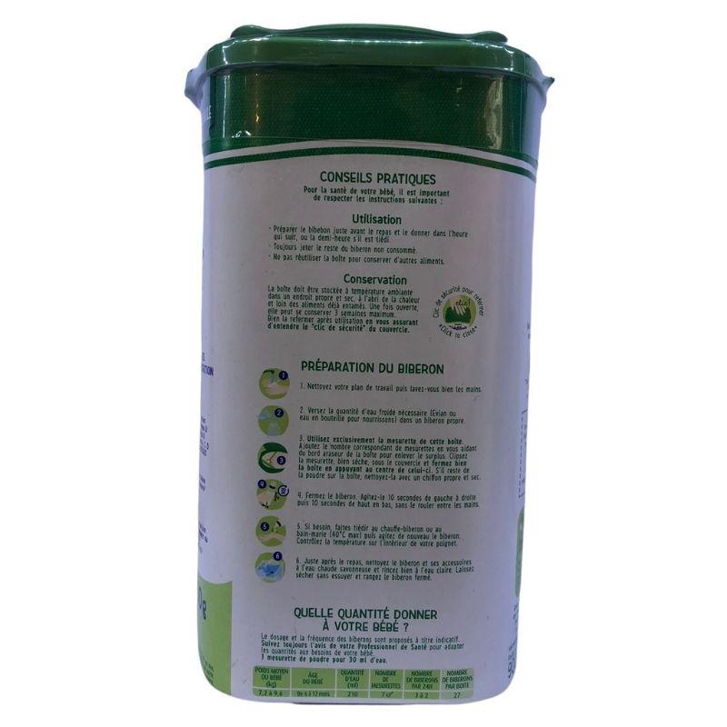 Sữa Bột Pháp Bledina Ble'dilait sữa mát, tăng cân, DHA cao số 2 hộp 900g