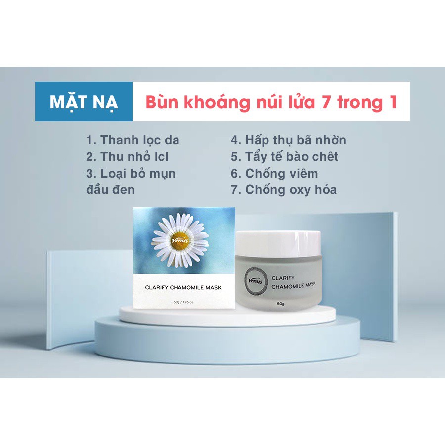 Mặt Nạ Bùn Khoáng CLARIFY CHAMOMILE MASK VENUS 50g