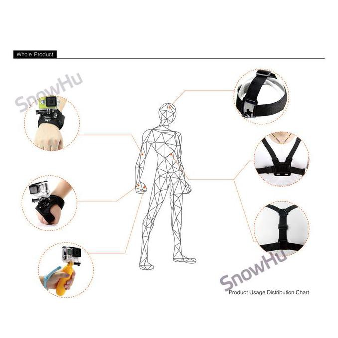 Bộ Phụ Kiện Dành Cho Camera Hành Trình GoPro Xiaomi Yi | BigBuy360 - bigbuy360.vn