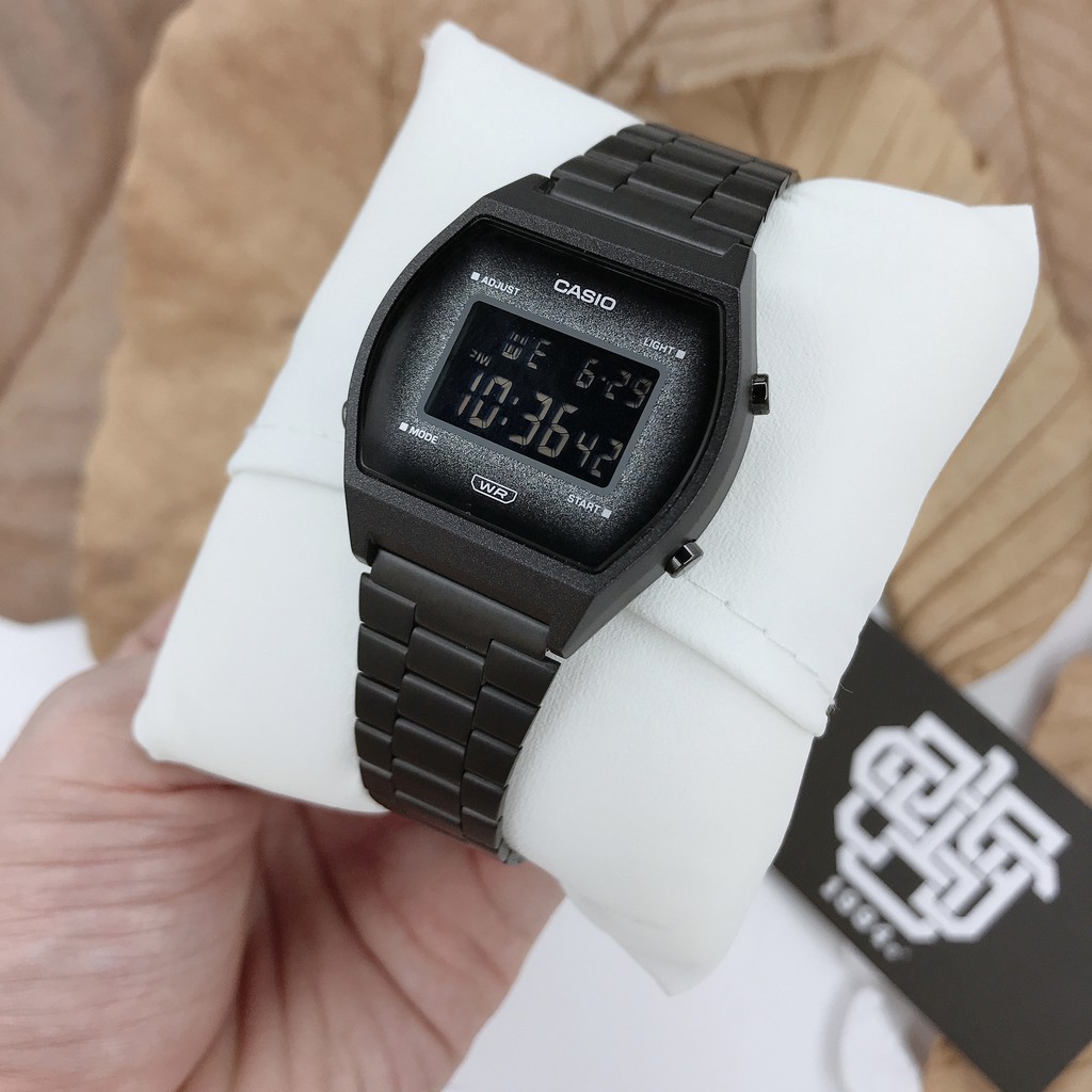 Đồng hồ nữ Casio B640 / B640WBG-1B dây thép chính hãng, chống nước 50m