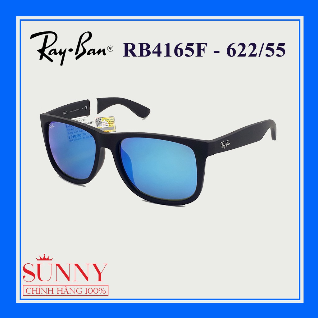 Kính mát nam nữ Rayban chính hãng-RB4165F (3 màu), thiết kế dễ đeo bảo vệ mắt