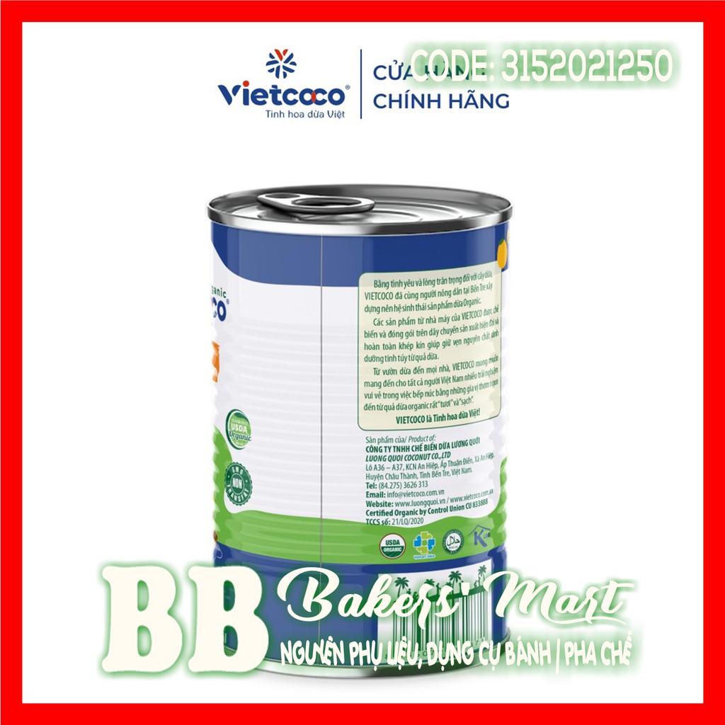 [Mã 156FMCGSALE hoàn 8% đơn 500K] 💥 RẺ VÔ ĐỊCH 💥 Nước cốt dừa VIETCOCO Xanh - Lon 400ml (BAO BÌ MỚI 06/2021) | BigBuy360 - bigbuy360.vn