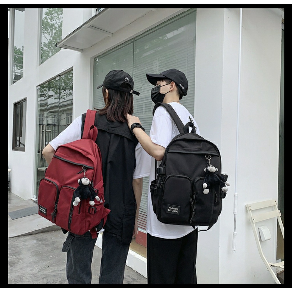 Balo nam nữ thời trang ulzzang hàn quốc đi học vải Fabric chống nước cỡ lớn ngăn đựng laptop 16 inch 7509