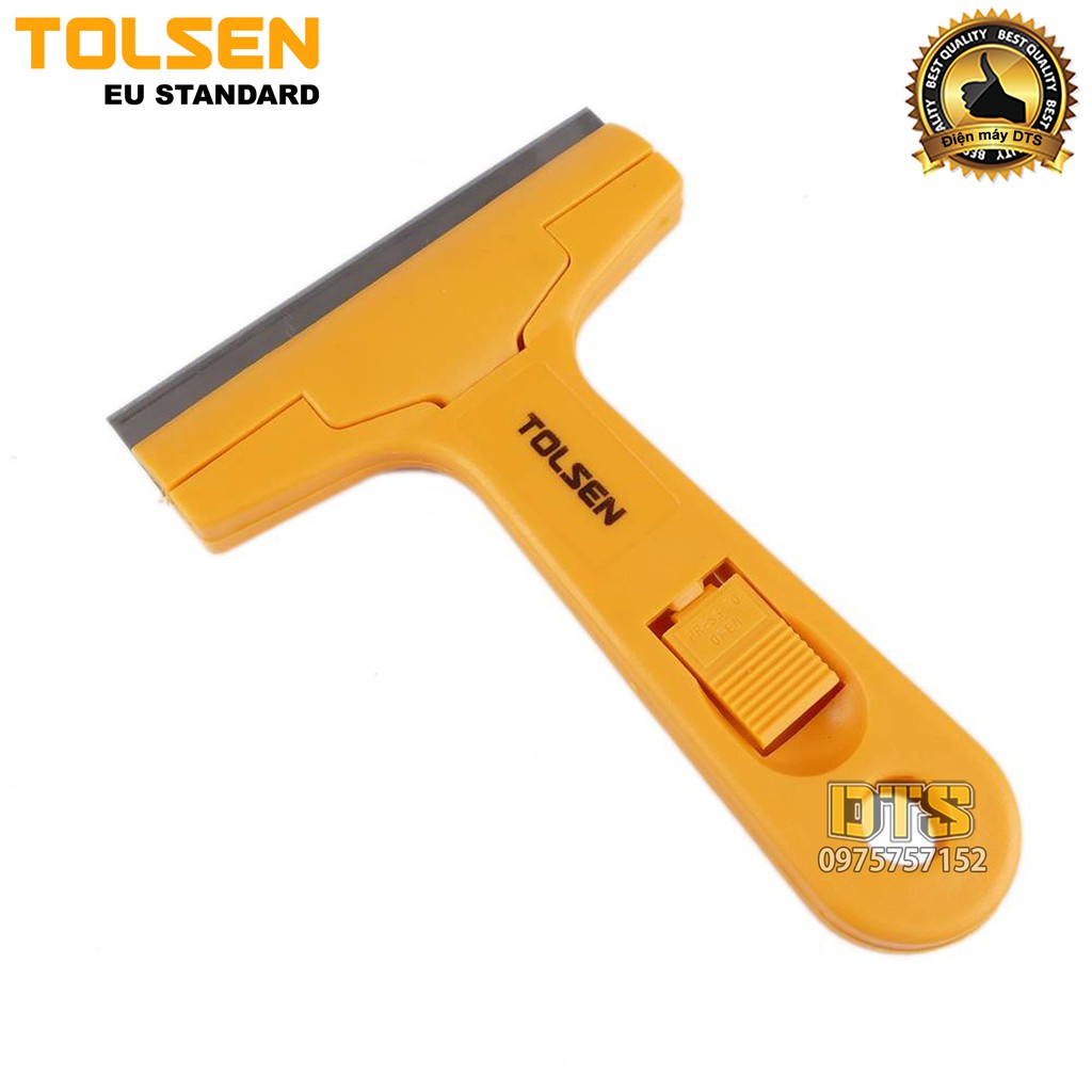 Cây sủi cán ngắn Tolsen 150mm, vệ sinh tường, dụng cụ sủi sơn siêu sắc (Kèm 3 lưỡi dao) - Tiêu chuẩn xuất khẩu châu Âu