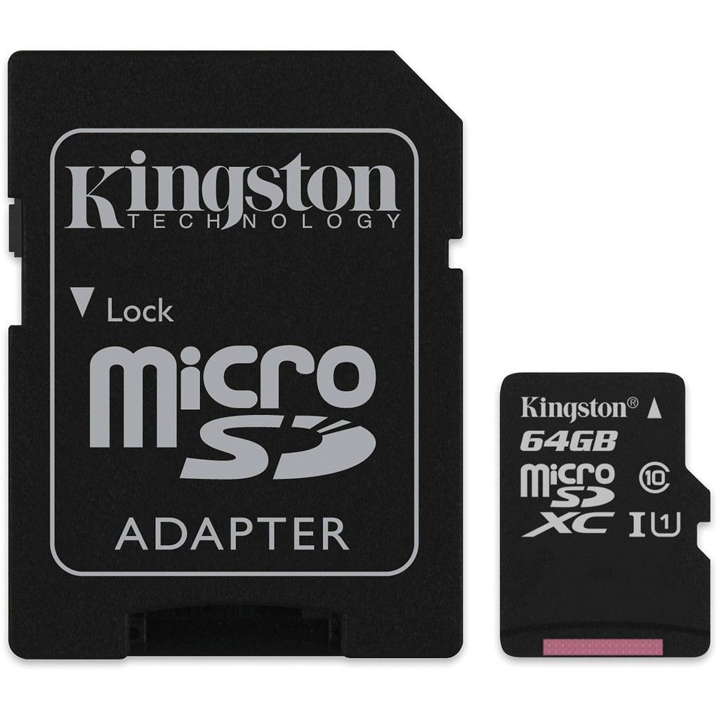 Thẻ Nhớ Micro SD Kingston 64GB Class 10 + Adapter