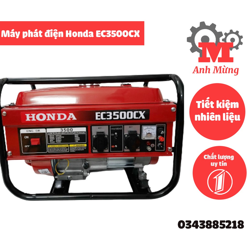 Máy phát điện Honda EC3500CX thái lan công suất 3,5kW, tiết kiệm nhiên liệu