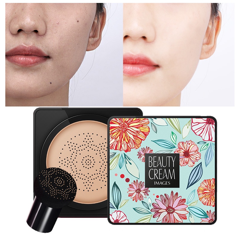 Phấn Nước Air Cushion Bb CC Cream Che Khuyết Điểm Làm Trắng Và Đều Màu Da Với Mút Tán Hình Đầu Nấm Tiện Dụng