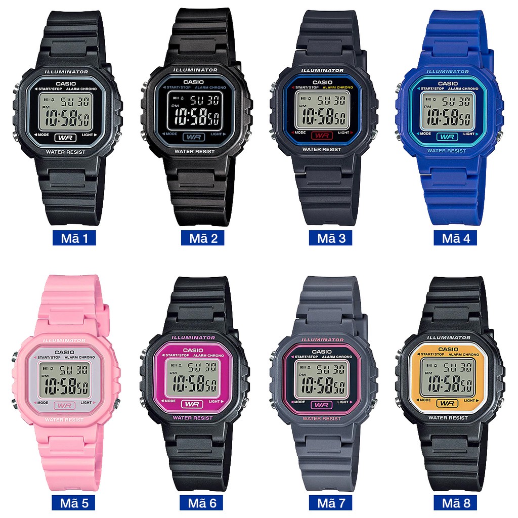 Đồng hồ nữ dây nhựa Casio Standard chính hãng Anh Khuê LA-20 Series