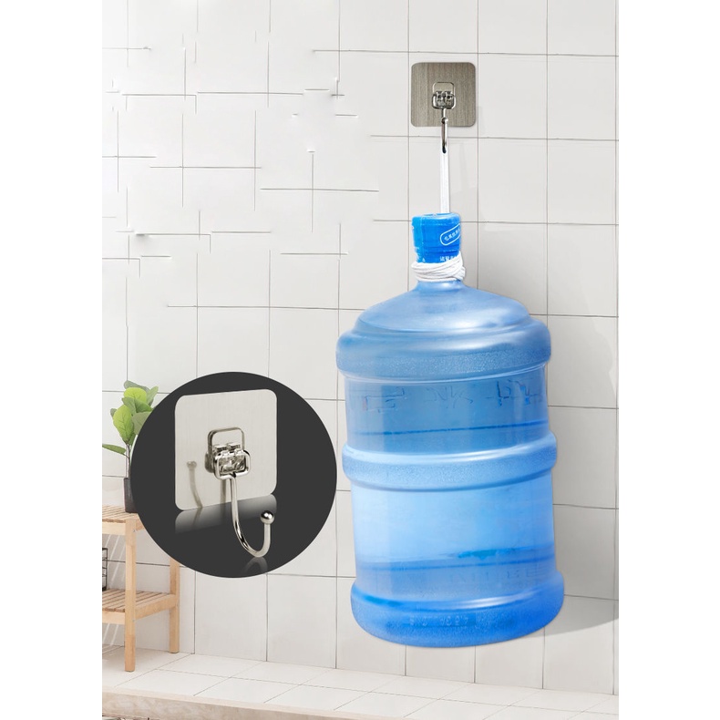 Miếng Dán Kèm Móc Sắt Treo Đồ Đa Năng Dán Tường Siêu Dính, Móc Treo Đồ Dán Tường Nhà Tắm Nhà Bếp