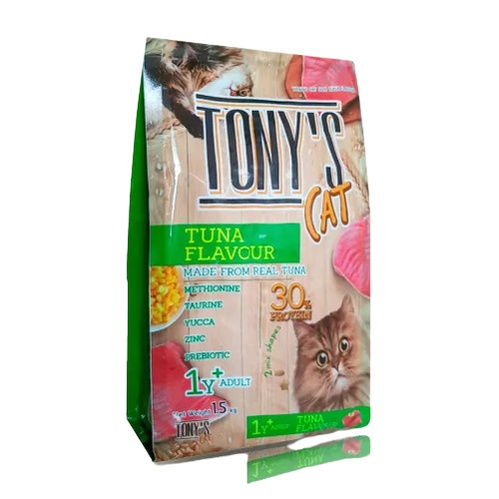 Hạt cho mèo Tony's Cat vị Cá Ngừ túi 500gr, Hạt cho mèo trưởng thành trên 1 tuổi