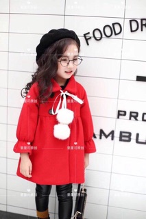 Áo khoác dạ cao cấp bé gái