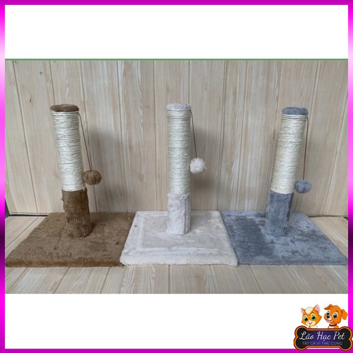 Đồ chơi cho mèo - Trụ cào móng cho mèo quấn dây sisal, chất liệu chuyên dùng cho mèo cào, chân đế vững chải