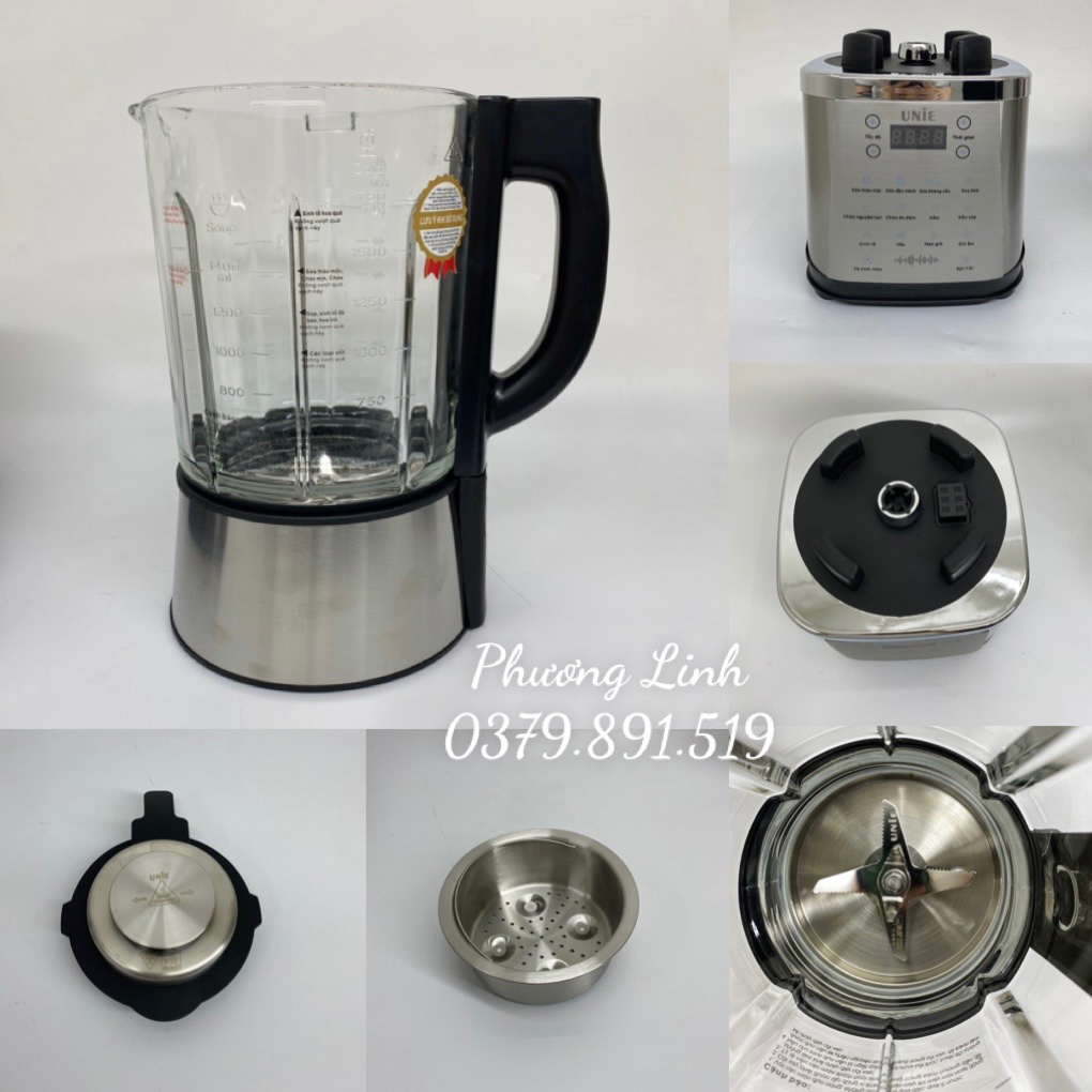 Máy làm sữa hạt Unie V8S - Dung tích 1.75L Có Giọng Nói Độc Quyền - Hàng chính hãng - Bảo hành 24 tháng