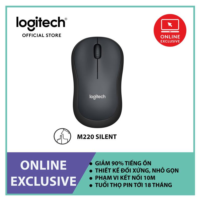 Chuột Không Dây Logitech M220 Không Tiếng Động- Có Công Tắc On/Off - Độ Nhạy Cao - Bảo Hành 12 Tháng