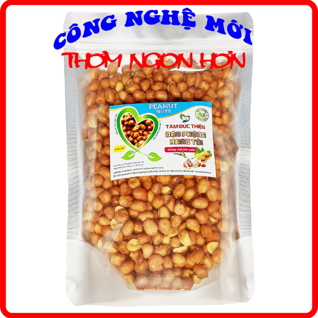 Combo 2 Túi: Đậu Phộng Rang Tỏi Ớt 500G và Bánh Tứ Quý: Khoai Tây Phô Mai &amp; Vỏ Sò &amp; BimBim &amp; Hà Lan 205G Tâm Đức Thiện