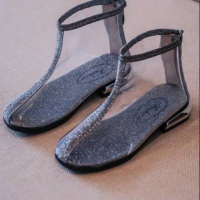 Giày bốt trong suốt cho bé gái