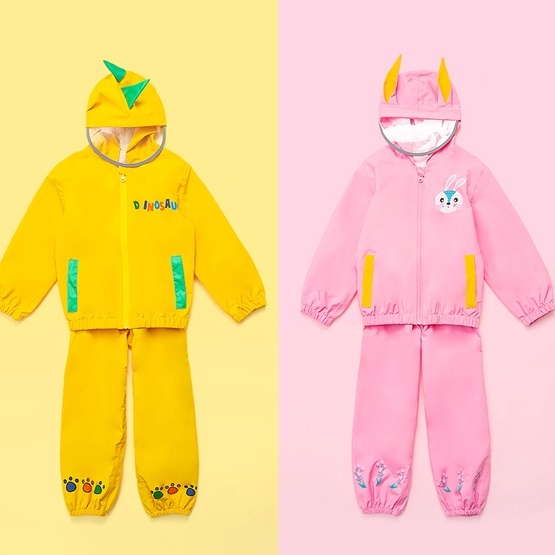 Cheerful Mario 2022 mới Áo mưa hình động vật đáng yêu cho bé 80-140cm