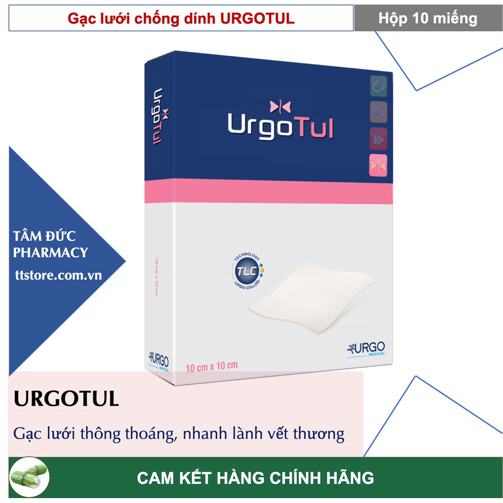 Gạc lưới chống dính URGOTUL - Nhanh lành vết thương, không đau khi tháo băng