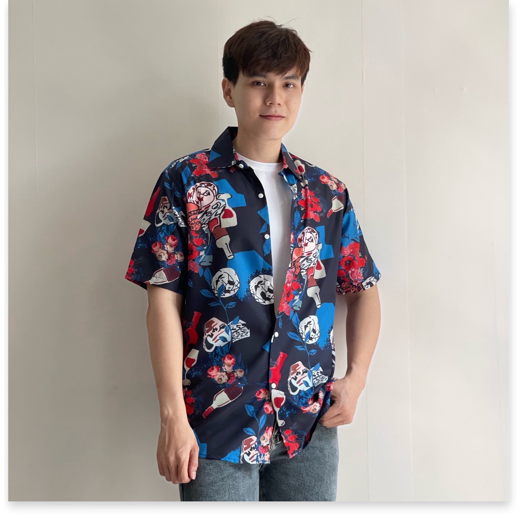 ÁO SƠ MI HOẠ TIẾT HOA MÀU CỰC ĐẸP , HOT 2021 KME FASHION