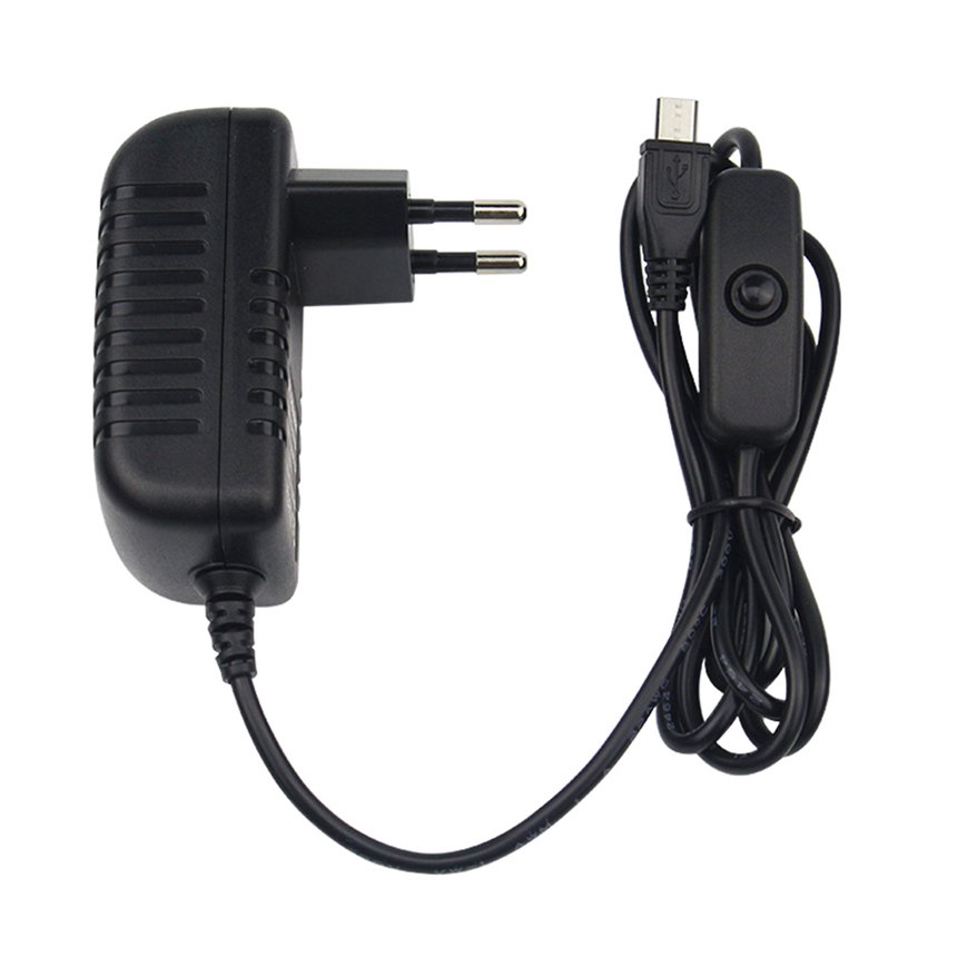 Bộ Sạc 5v 3a Với Công Tắc Cho Raspberry Pi 3 Pro Model B B + Plus