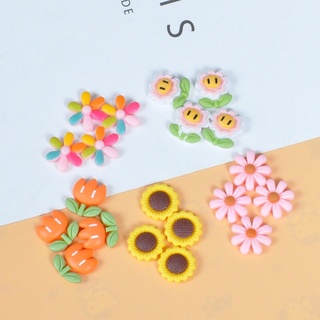 Set 10 charm hoa sắc màu