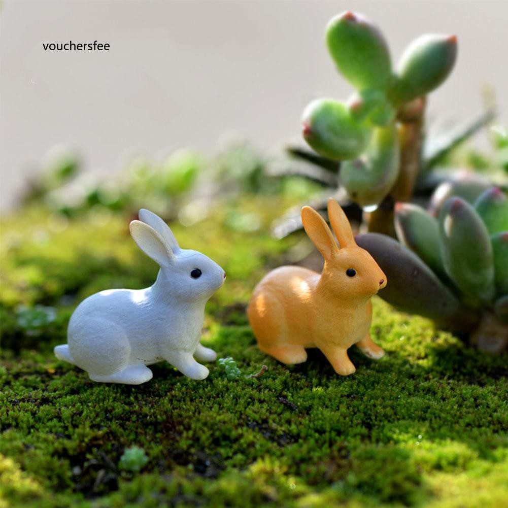 Set 2 chú thỏ mini trang trí tiểu cảnh