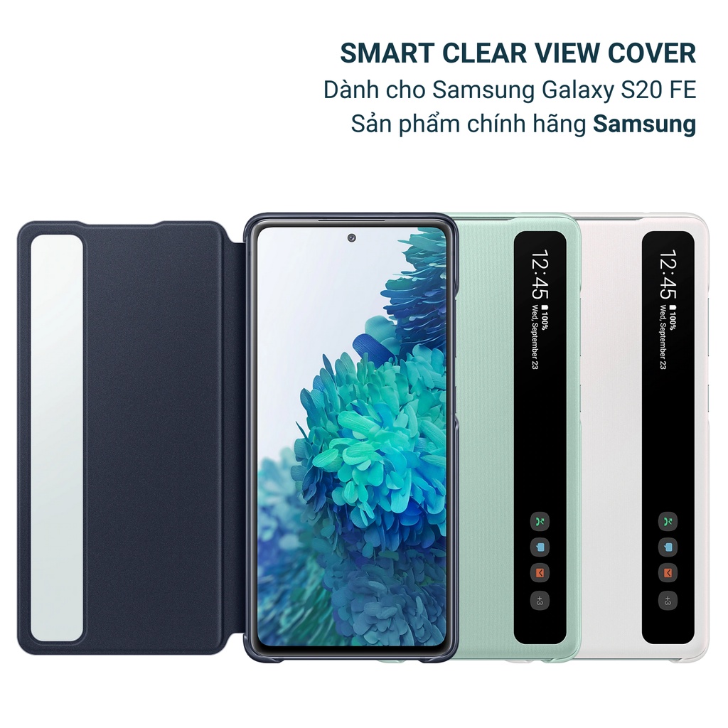 Ốp bao da bảo vệ Smart Clear View Cover dành cho Galaxy S20 FE