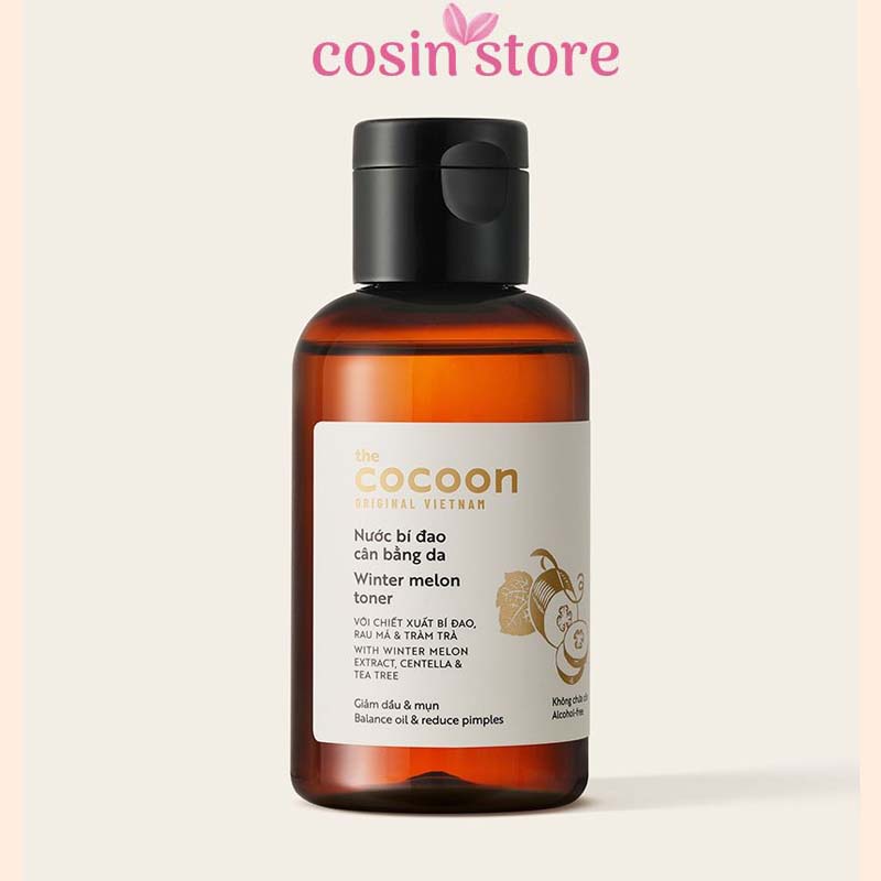 Toner Cocoon Nước Bí Đao cân bằng da 140ml  cấp ẩm cho làn da Cosin Store