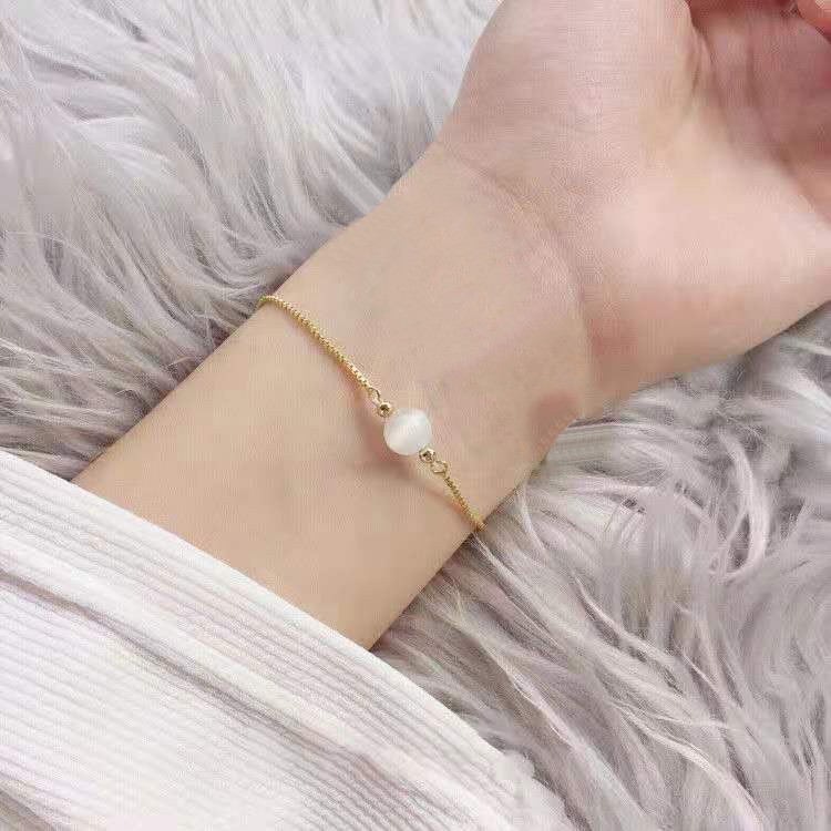 Vòng tay đá Opal tùy chỉnh sang trọng ephong cách Hàn Quốc