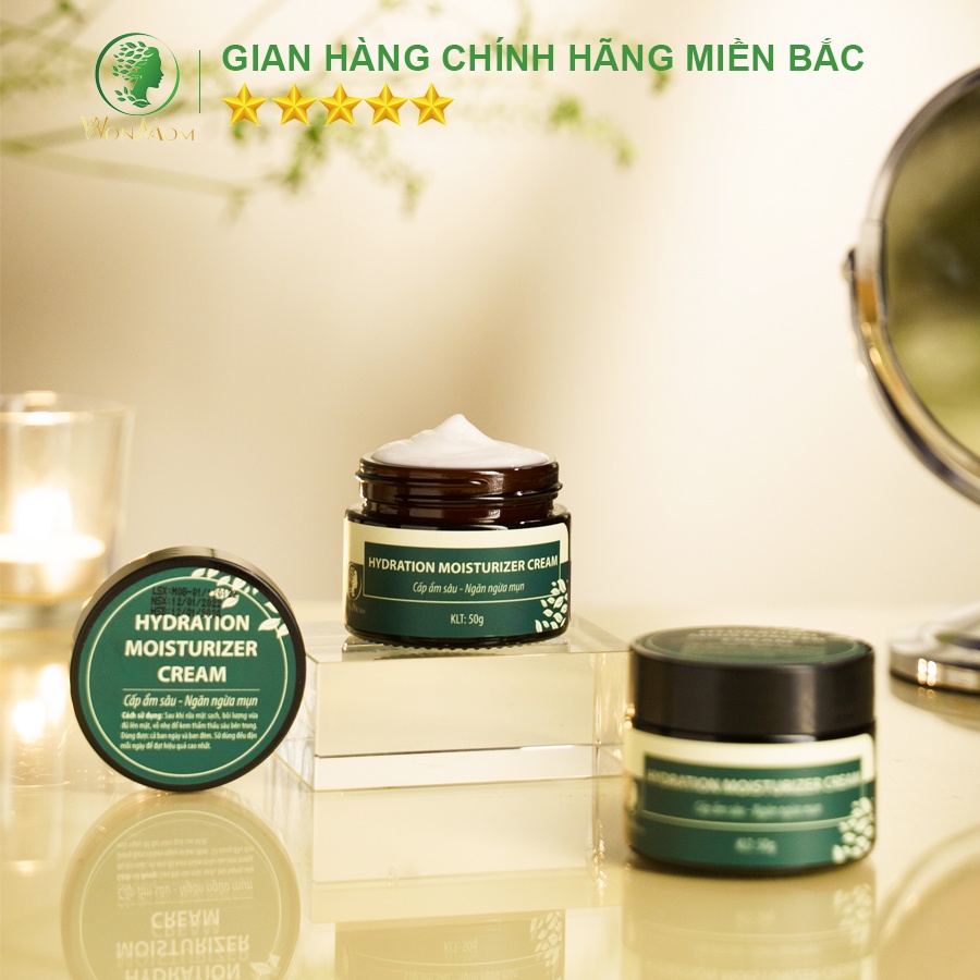 Kem cấp ẩm, dưỡng trắng da và ngăn ngừa mụn Wonmom 50g