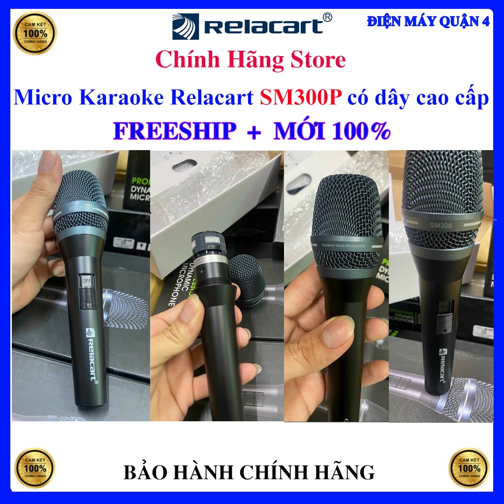 [Relacart SM300] Micro Karaoke Relacart SM300P có dây cao cấp - Hàng chính hãng