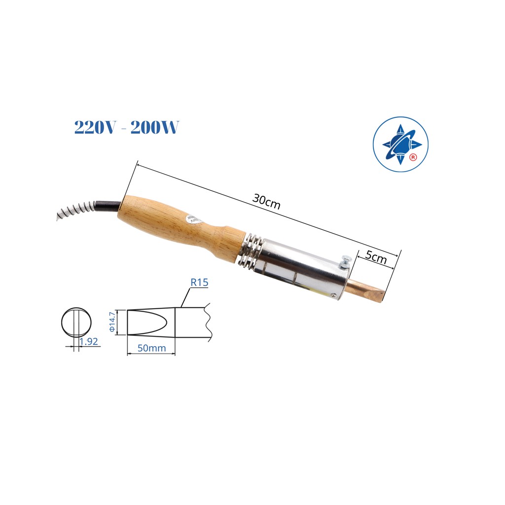 Mỏ hàn điện cán gỗ 200W
