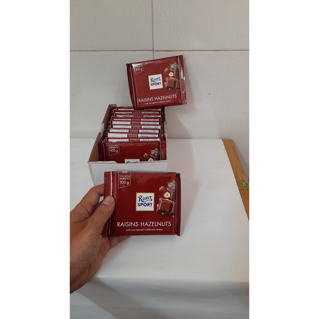 (Nhiều vị) Socola hiệu Ritter Sport Đức 100g