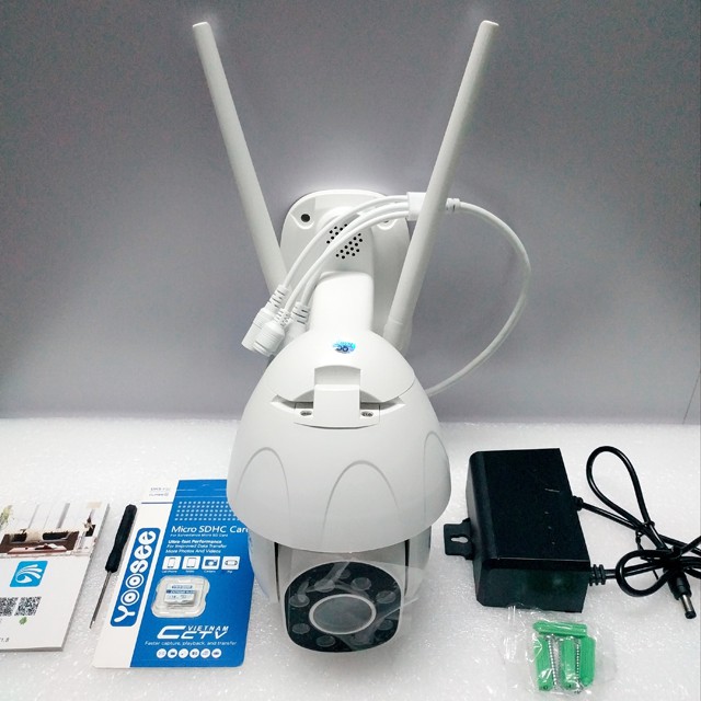 [Tặng thẻ nhớ 128GB] Camera Wifi PTZ QUAY 360 YooSee 2 râu 8 led ngoài trời có mầu ban đêm 2.0Mpx Full HD | BigBuy360 - bigbuy360.vn