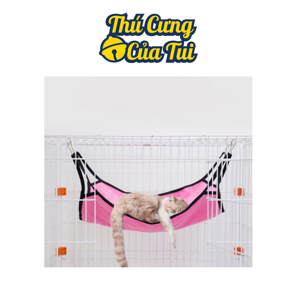 Võng Treo Chuồng Lồng Cho Mèo Bằng Vải Dễ Thương - Thú Cưng Của Tui
