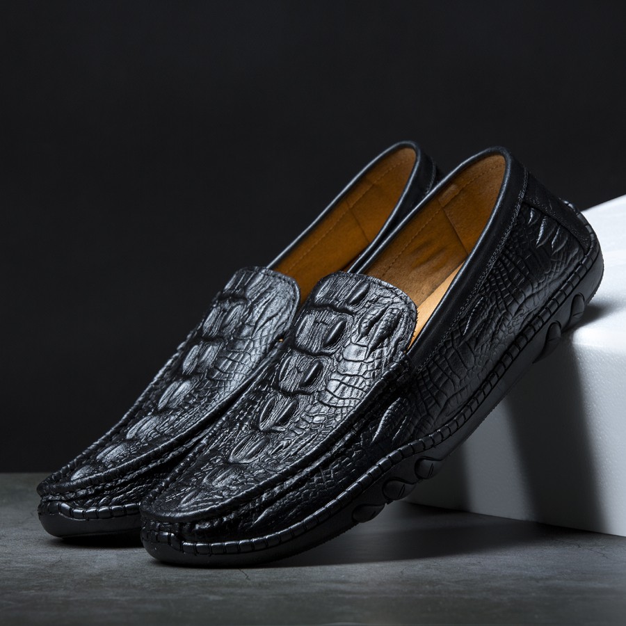 Giày lười da bò dập vân cá sấu Tino | BigBuy360 - bigbuy360.vn