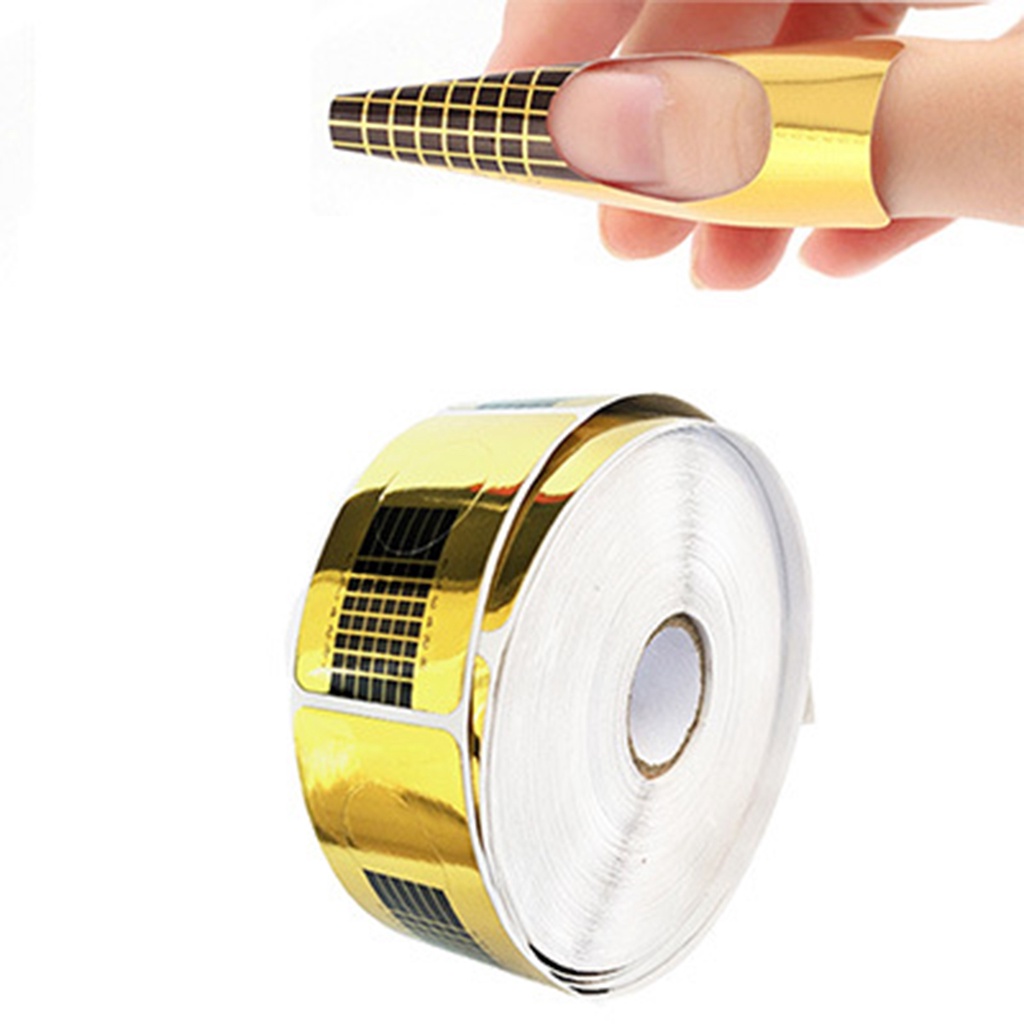 Set 100 Miếng Dán Acrylic Tự Dính Chăm Sóc Móng Tay Có Thể Gập Lại