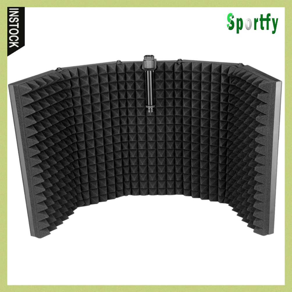 Sportfy Foldable Durable Studio Recording Condenser Microphone Isolation Shield