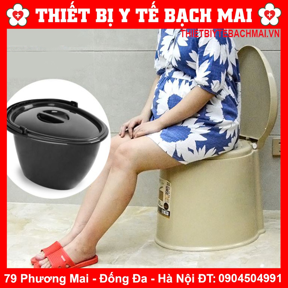 Bô Nhựa Vệ Sinh - Bệ Toilet Di Động Bằng Nhựa Trắng Cao Cấp