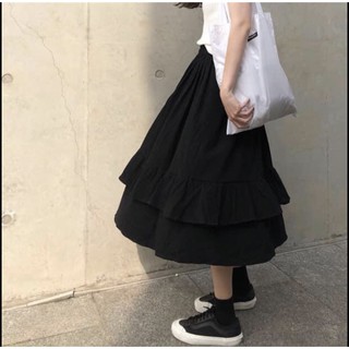 Chân váy xòe ulzzang 2 tầng chất kaki siêu đẹp