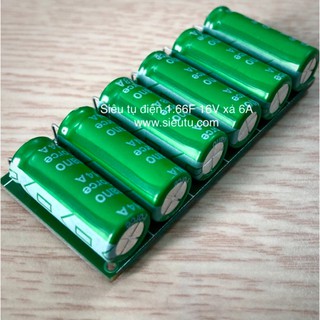 Bộ Siêu tụ điện 16V 1.66F dòng xả 6A hỗ trợ khởi động xe và lọc điện