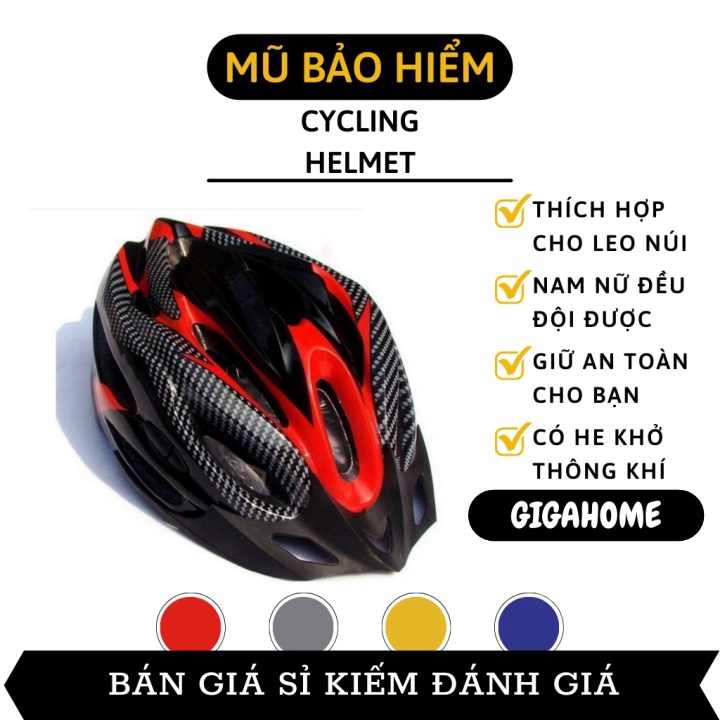 Mũ Bảo Hiểm Xe Đạp GIGAHOME Mũ Bảo Hiểm Thể Thao Siêu Nhẹ, An Toàn, Thoáng Khí 3403