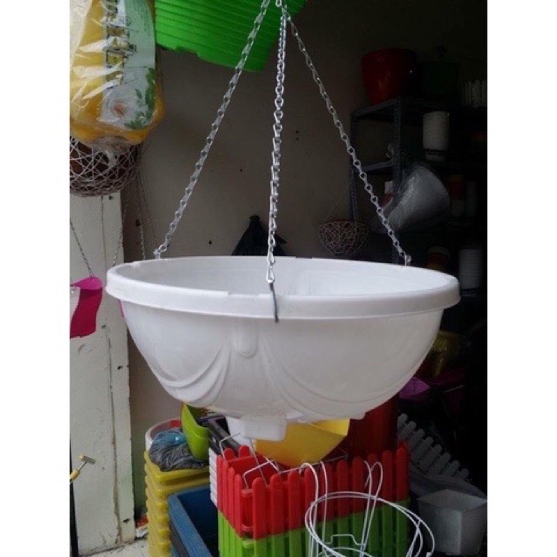 Chậu nhựa treo trồng cây, chậu  chải treo dây xích