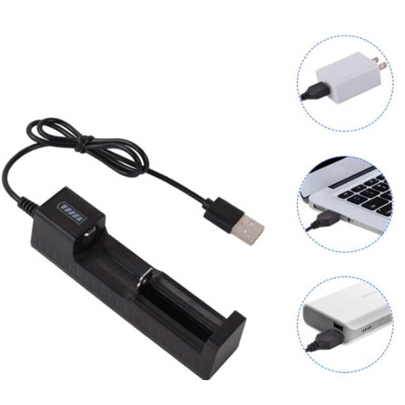 Bộ sạc pin nhanh một ngăn Blg cổng usb thông minh phổ biến mới cập nhập cho pin có thể sạc lại 18650 14500 1634