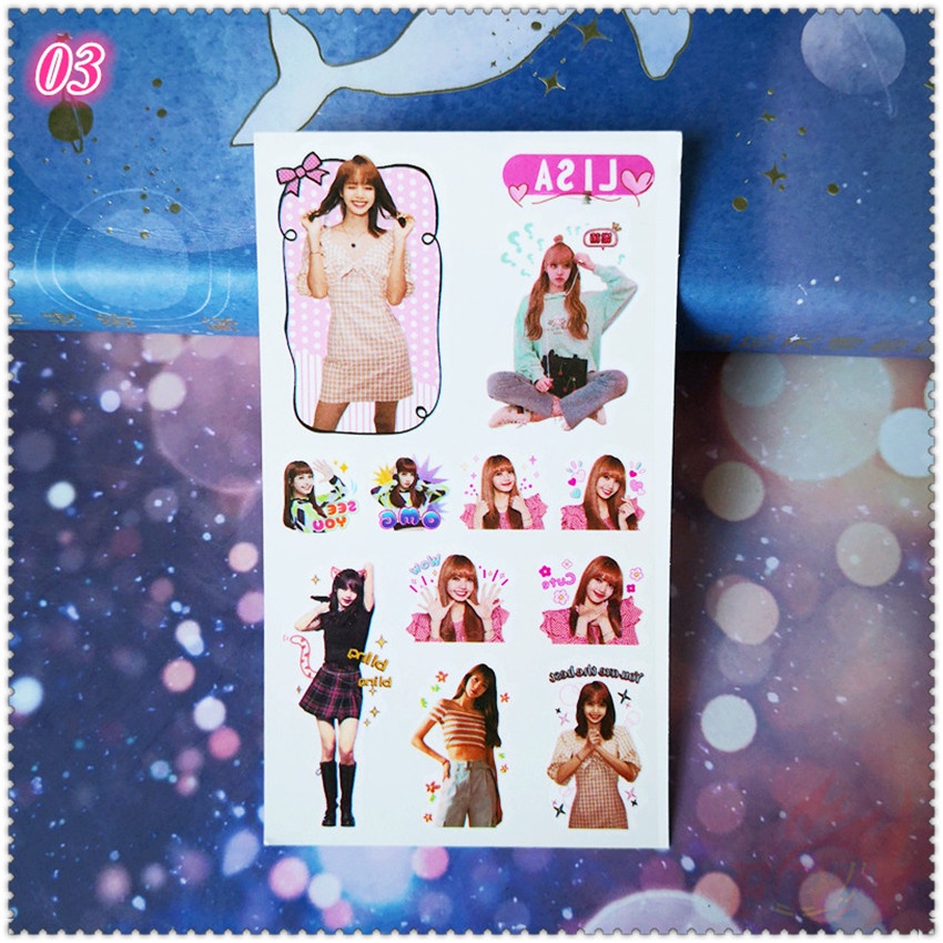 ✿ KPOP Superstar Mini Temporary Tattoo Stickers ✿ 1Sheet Waterproof Tattoos for Sexy Arm Clavicle Body Art Hand Foot
