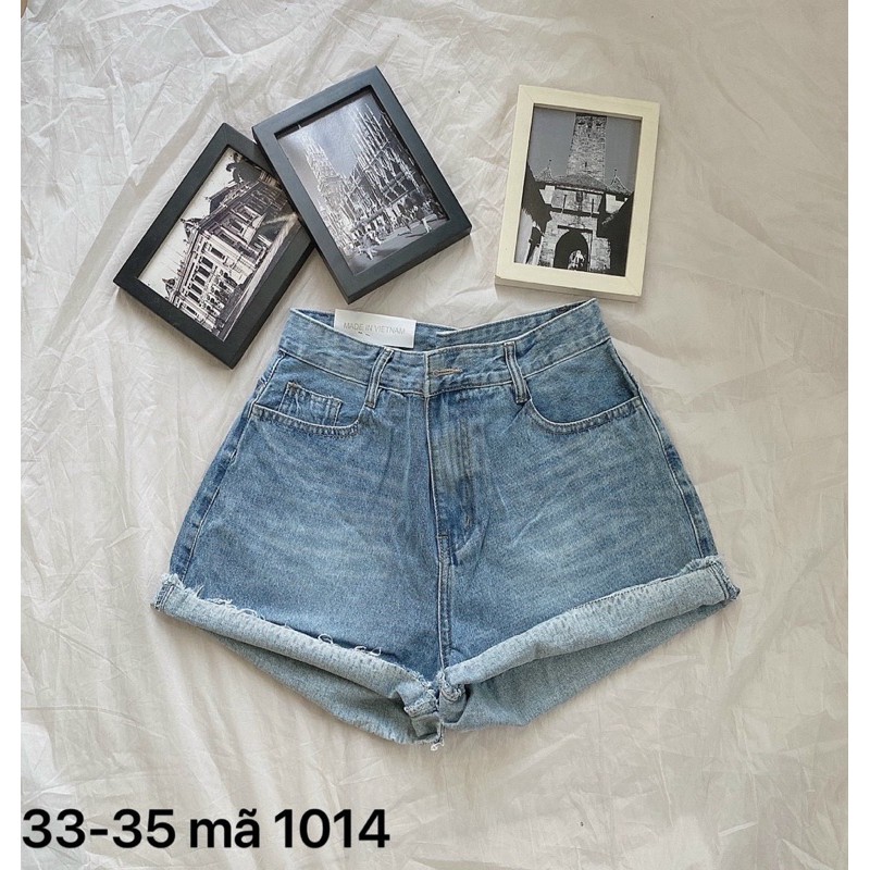 Quần short Jeans Nữ trơn bigsize 33 đến 35 Ms 1014