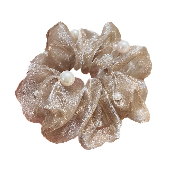 Dây Buộc Tóc Vải Lưới Đính Hoa Và Ngọc Trai Nhân Tạo Thời Trang 2022