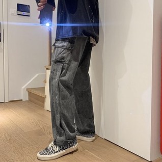 Quần jean nam Hàn denim ống rộng thời trang cá tính dành cho unisex  2023 thời trang simple trousers  nam