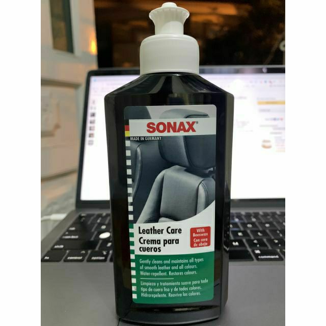 (giá tốt) Kem dưỡng ghế da Sonax Leather Care 250ml mùi dễ chịu