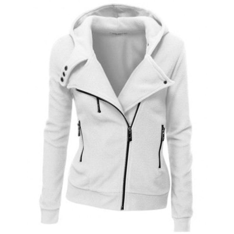 Áo Hoodies tay dài khoá kéo thiết kế đơn giản hợp thời trang | BigBuy360 - bigbuy360.vn